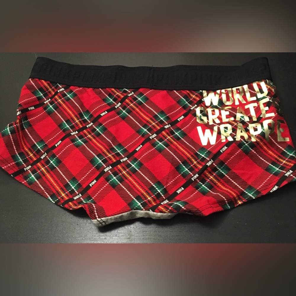 Victoria’s Secret Pink”Worlds Greatest Wrapper”Logo Boyshorts NWT - Picture 4 of 7